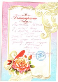 благодарность 001